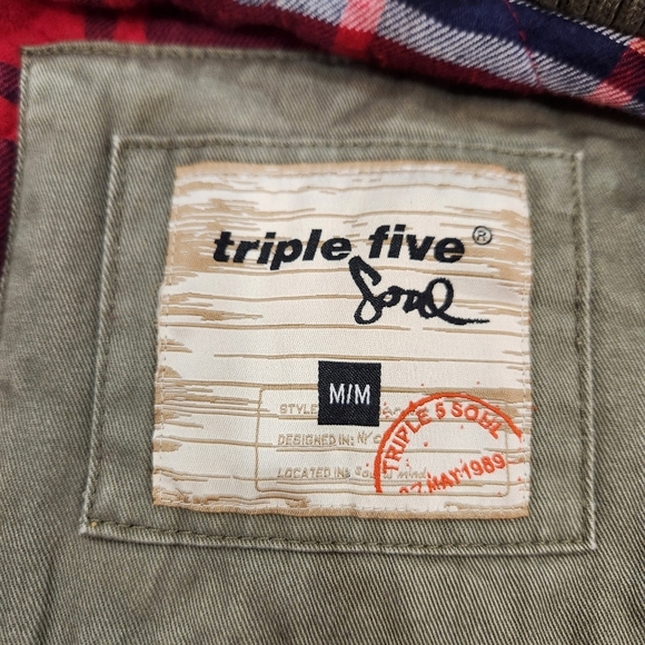 Triple Five Soul Jacket M Brown Harrington Cargo Military Utility Bomber… - Picture 8 of 16